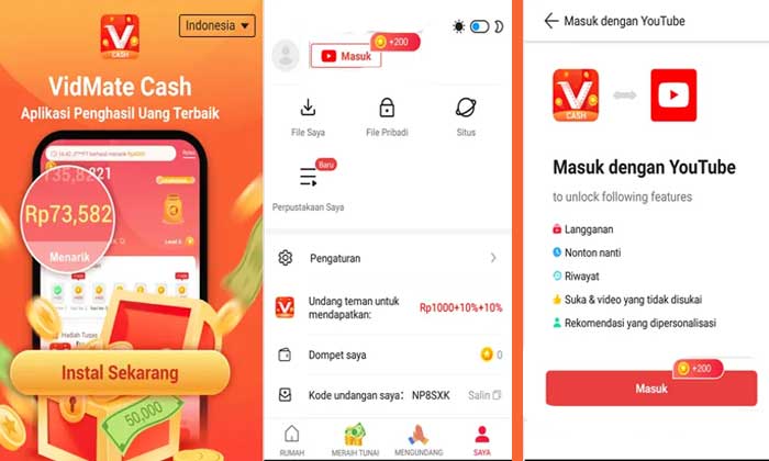 Aplikasi VidMate Cash