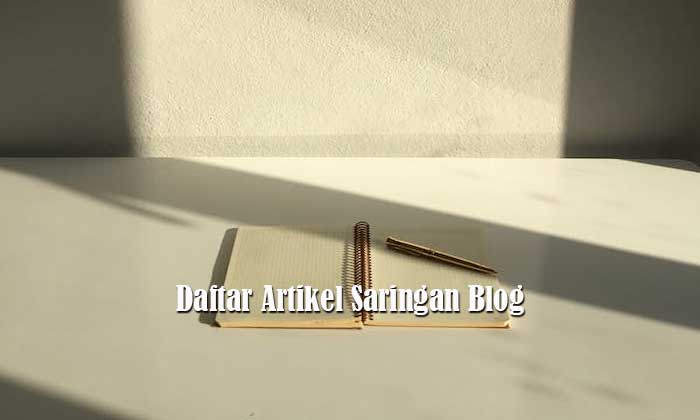Daftar Artikel Saringan Blog